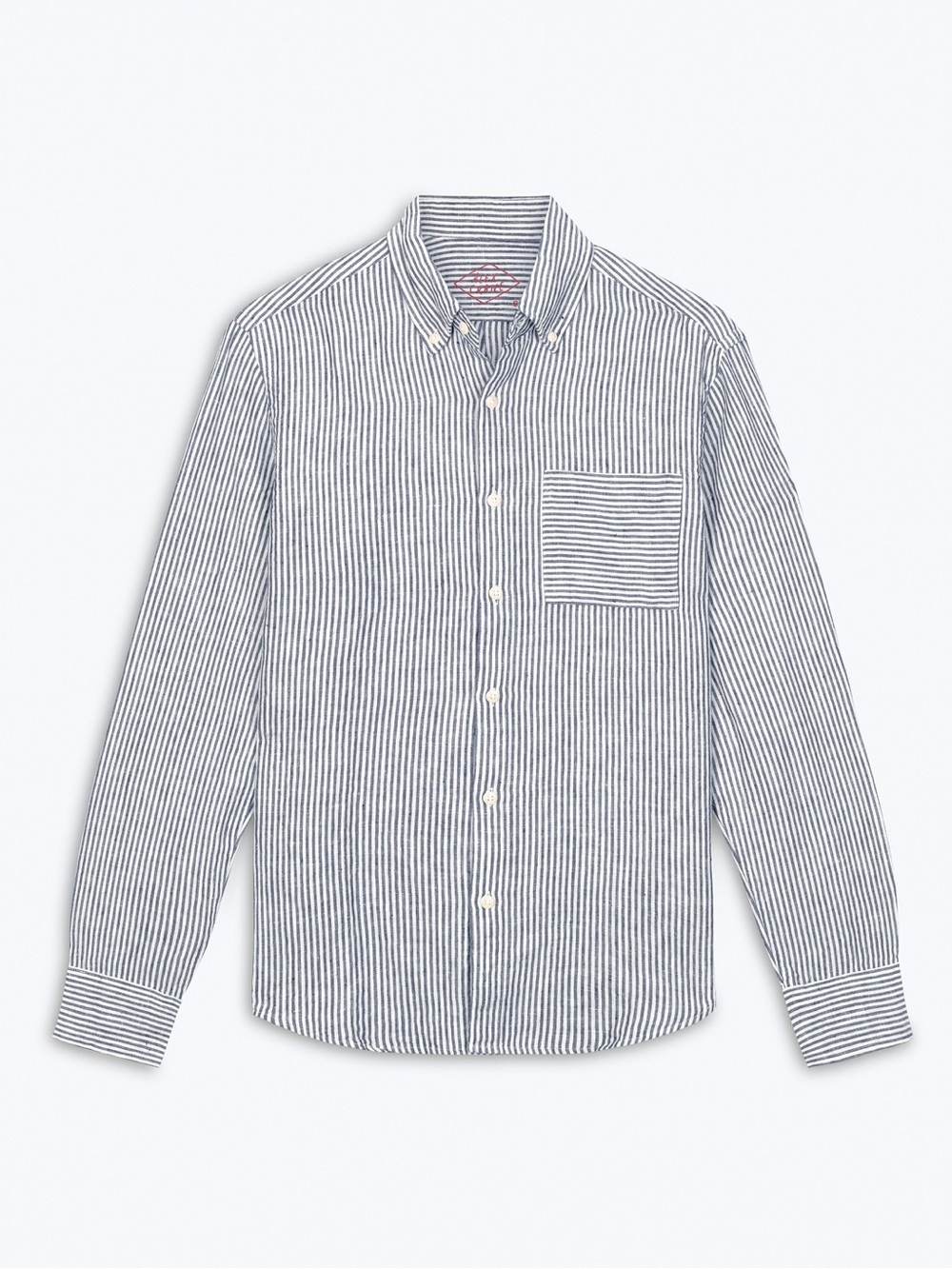 Alex Crane Playa Shirt Lines Linen Long Sleeve Button-Up Lived-in Texture